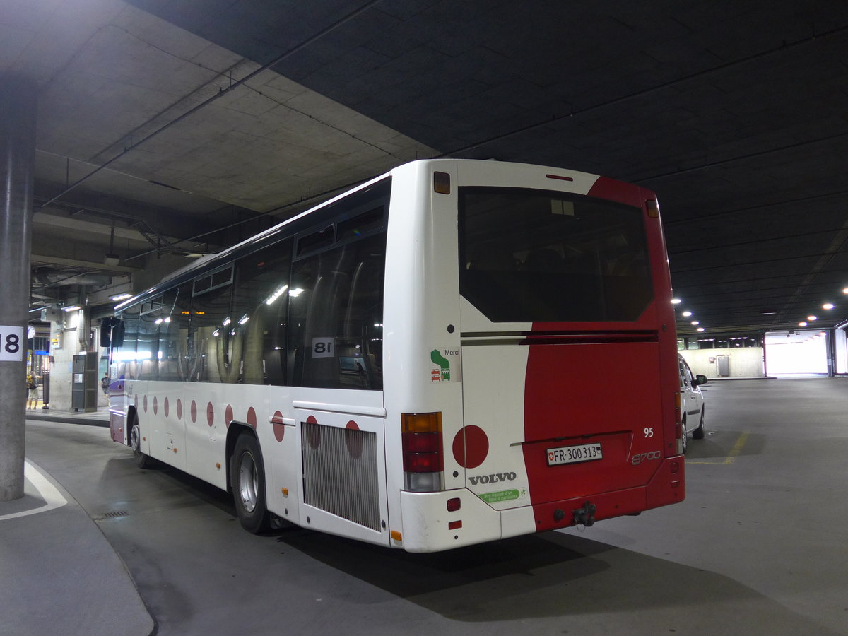 (195'561) - TPF Fribourg - Nr. 95/FR 300'313 - Volvo am 5. August 2018 in Fribourg, Busbahnhof