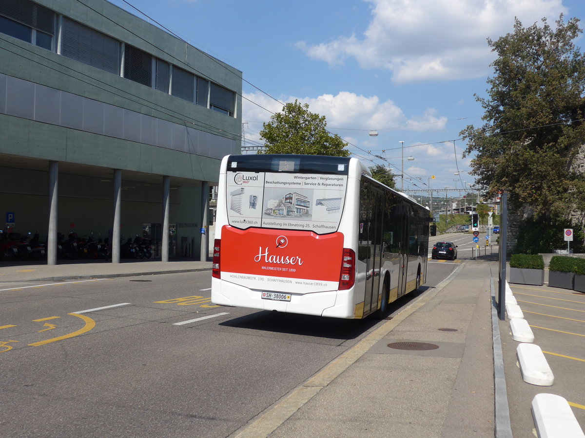 (196'146) - VBSH Schaffhausen - Nr. 6/SH 38'006 - Mercedes am 20. August 2018 beim Bahnhof Schaffhausen