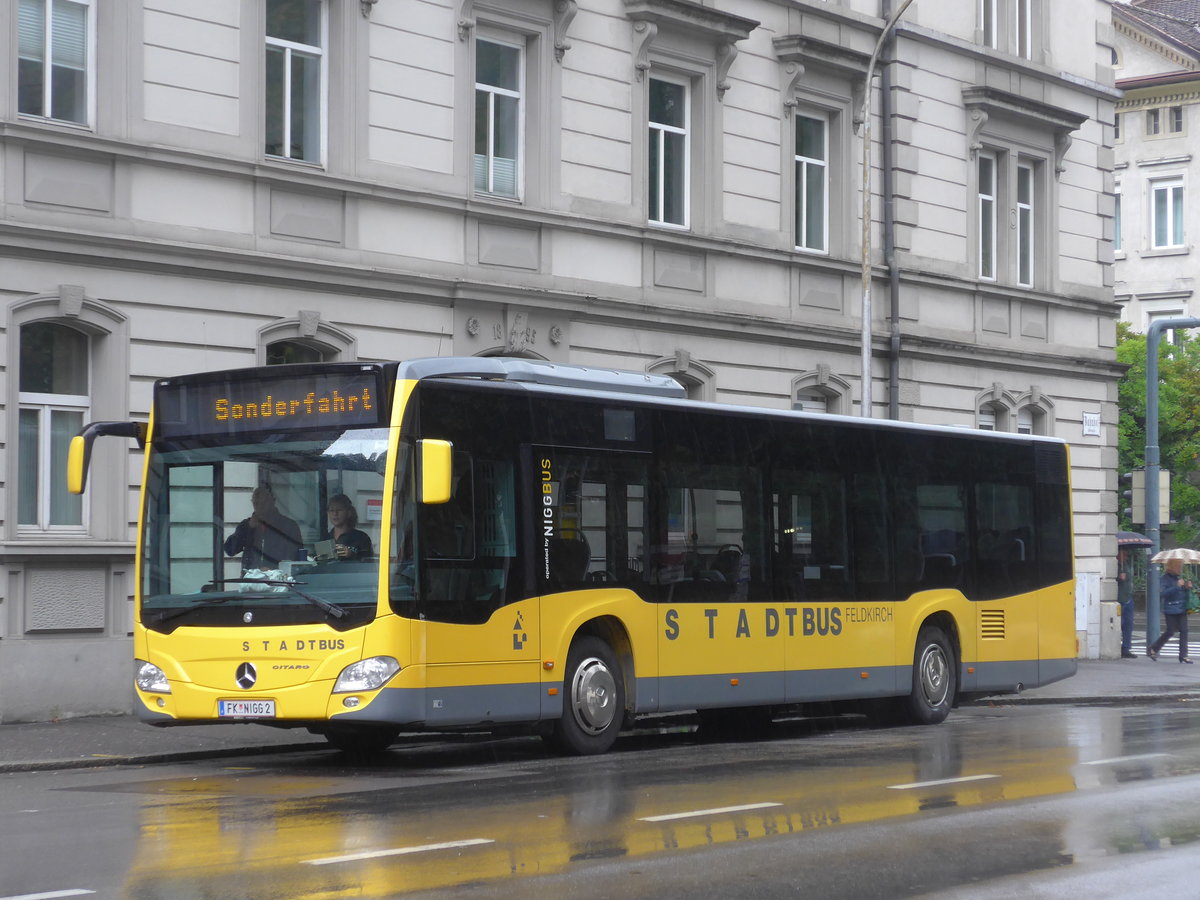 (196'267) - Stadtbus, Feldkirch - FK NIGG 2 - Mercedes am 1. September 2018 beim Bahnhof Feldkirch