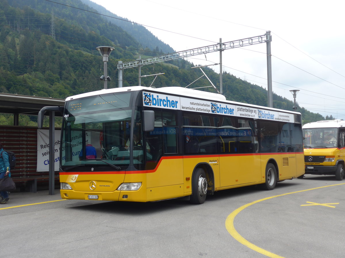 (196'409) - PostAuto Bern - BE 653'382 - Mercedes am 2. September 2018 beim Bahnhof Reichenbach