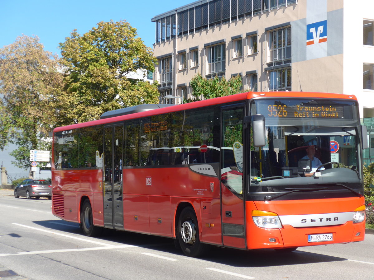 (196'974) - RVO Mnchen - M-RV 2765 - Setra am 12. September 2018 beim Bahnhof Bad Reichenhall