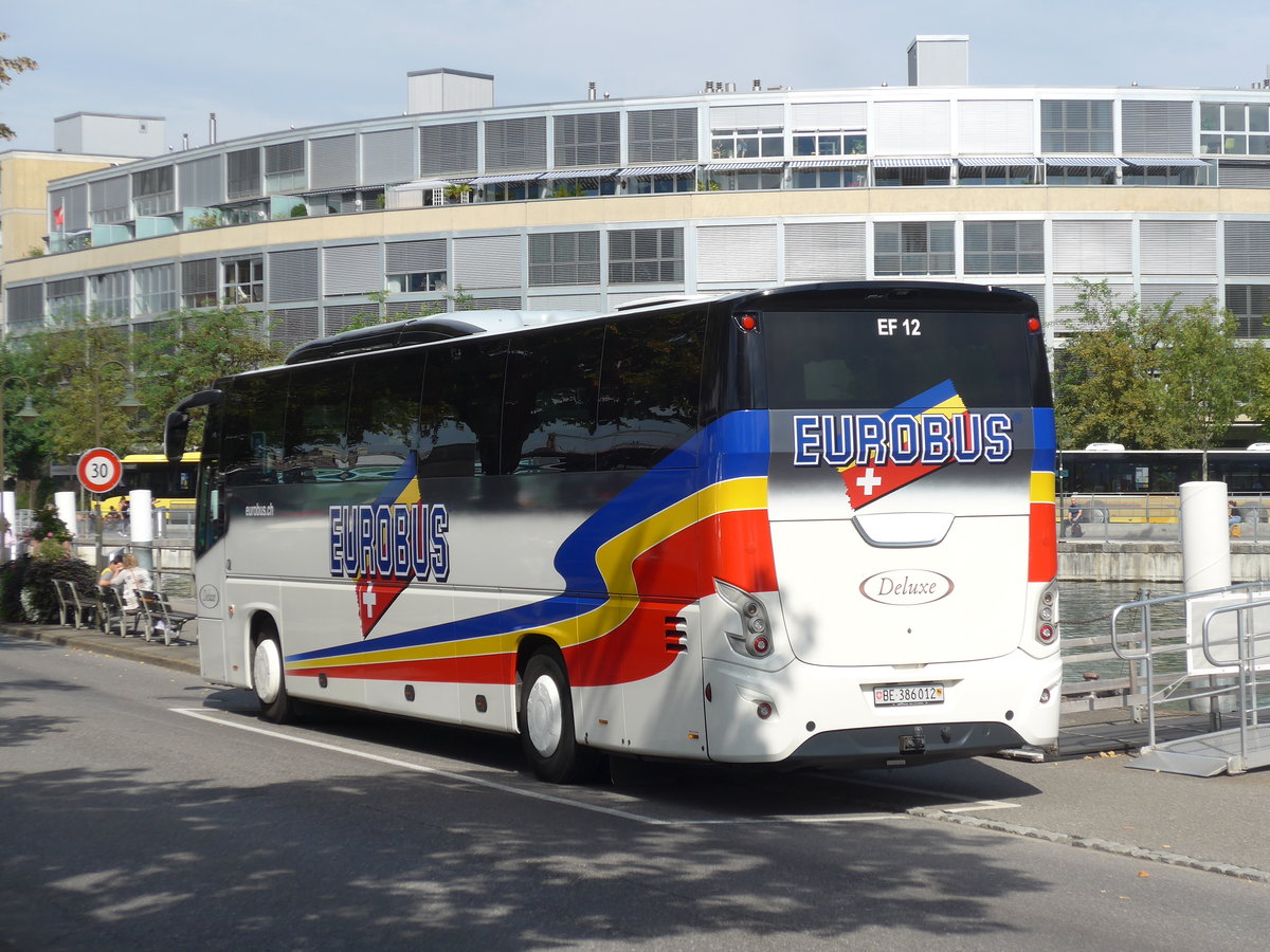 (197'900) - Funi-Car, Biel - Nr. 12/BE 386'012 - VDL am 21. September 2018 bei der Schifflndte Thun