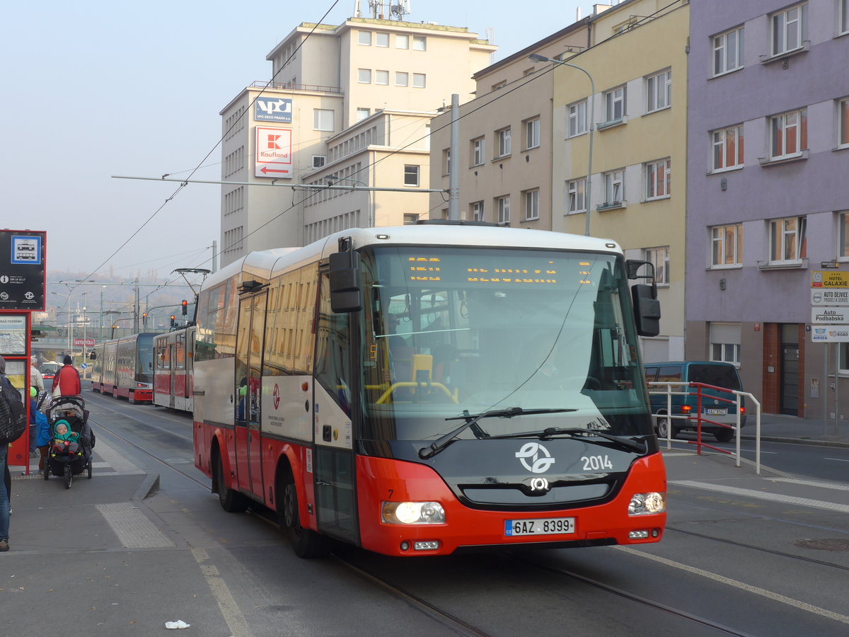 (198'373) - DPP Praha - Nr. 2014/6AZ 8399 - SOR am 18. Oktober 2018 in Praha, Ndraz Podbaba