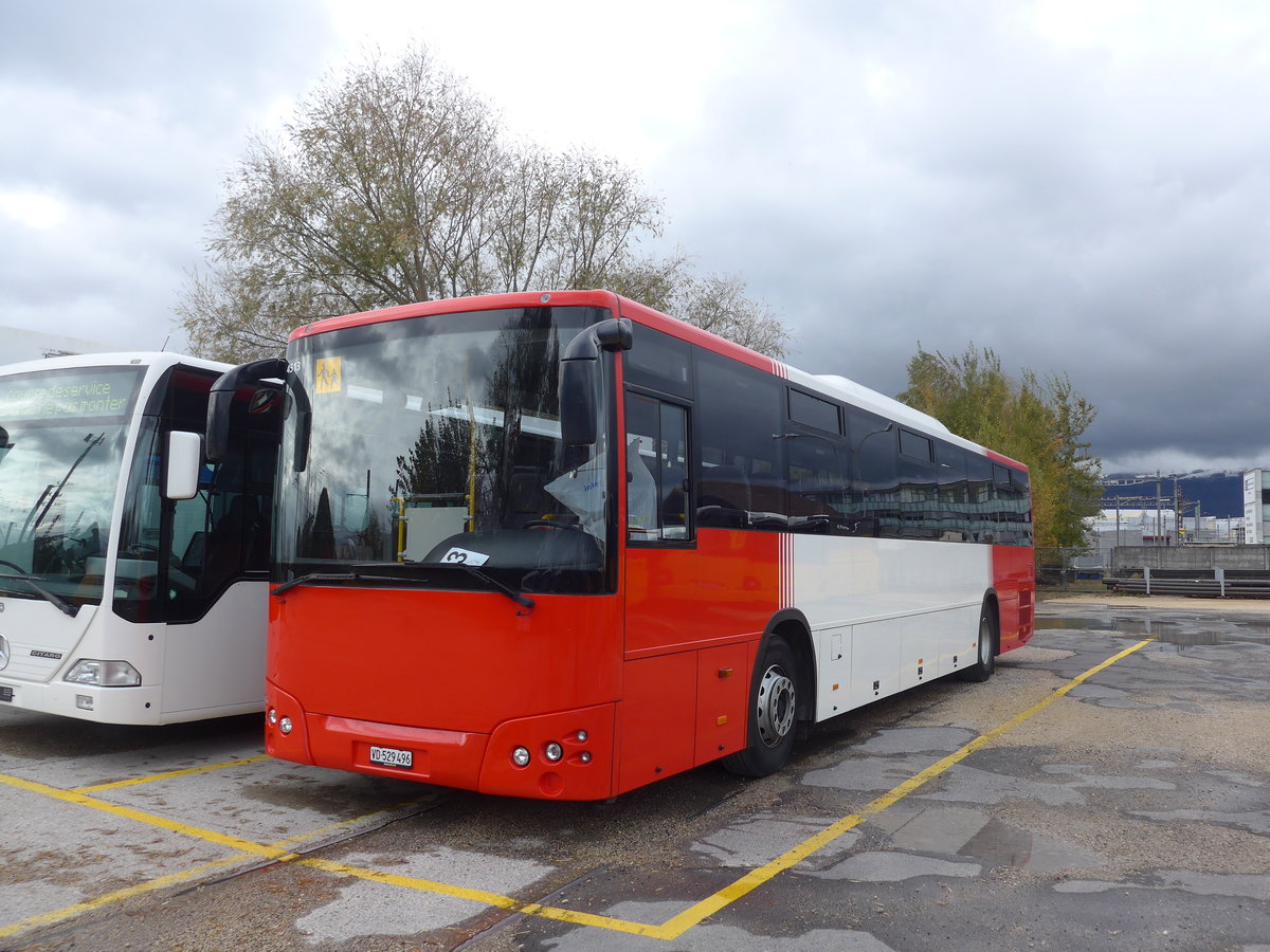 (199'029) - CarPostal Ouest - VD 529'496 - Temsa (ex TMR Martigny Nr. 134) am 28. Oktober 2018 in Yverdon, Garage