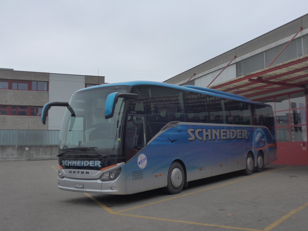 (199'419) - Schneider, Langendorf - SO 28'119 - Setra am 18. November 2018 in Kloten, EvoBus