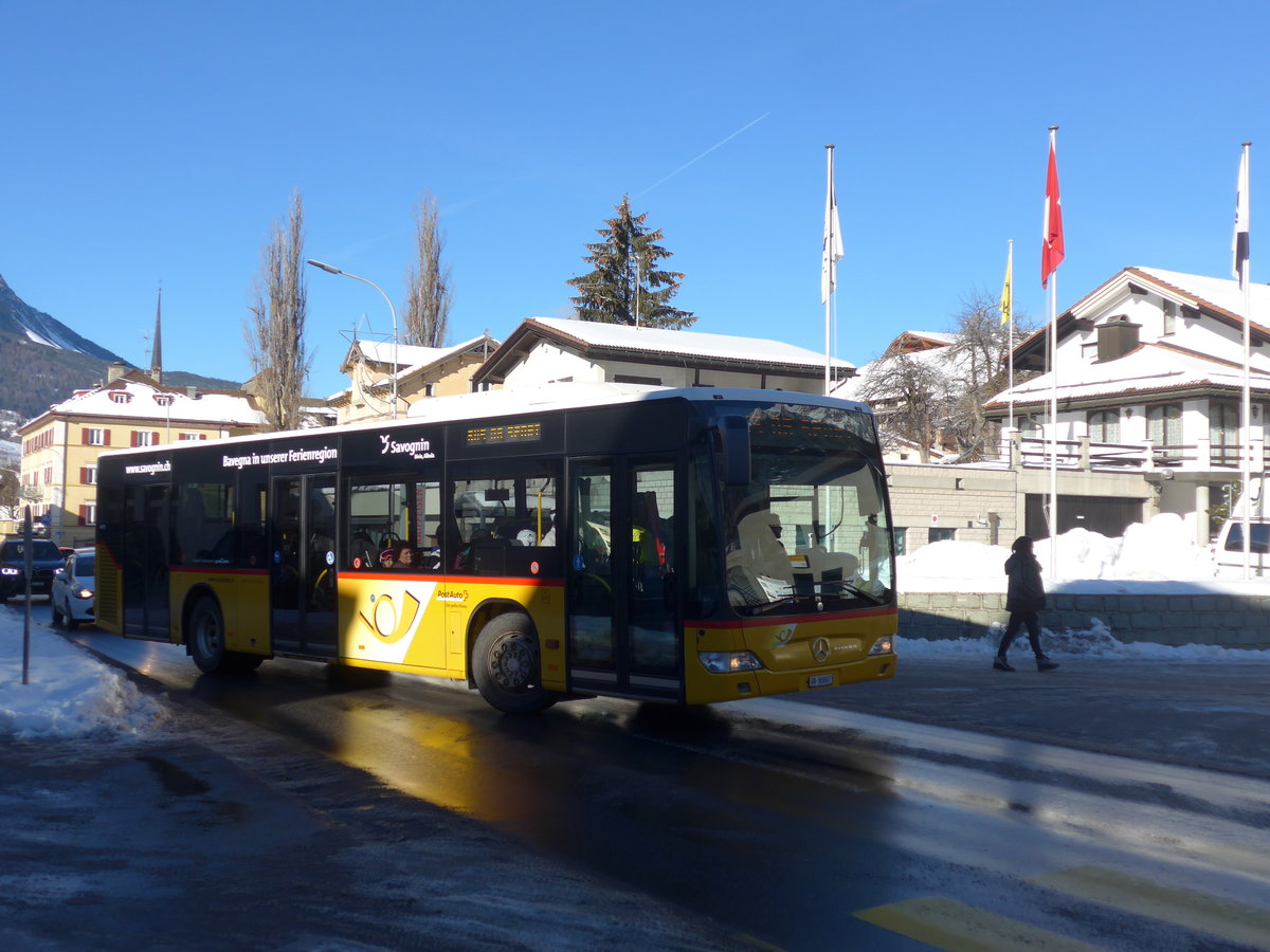 (200'297) - Reptrans, Salouf - GR 80'007 - Mercedes (ex PostAuto Nordschweiz) am 26. Dezember 2018 in Savognin, Post