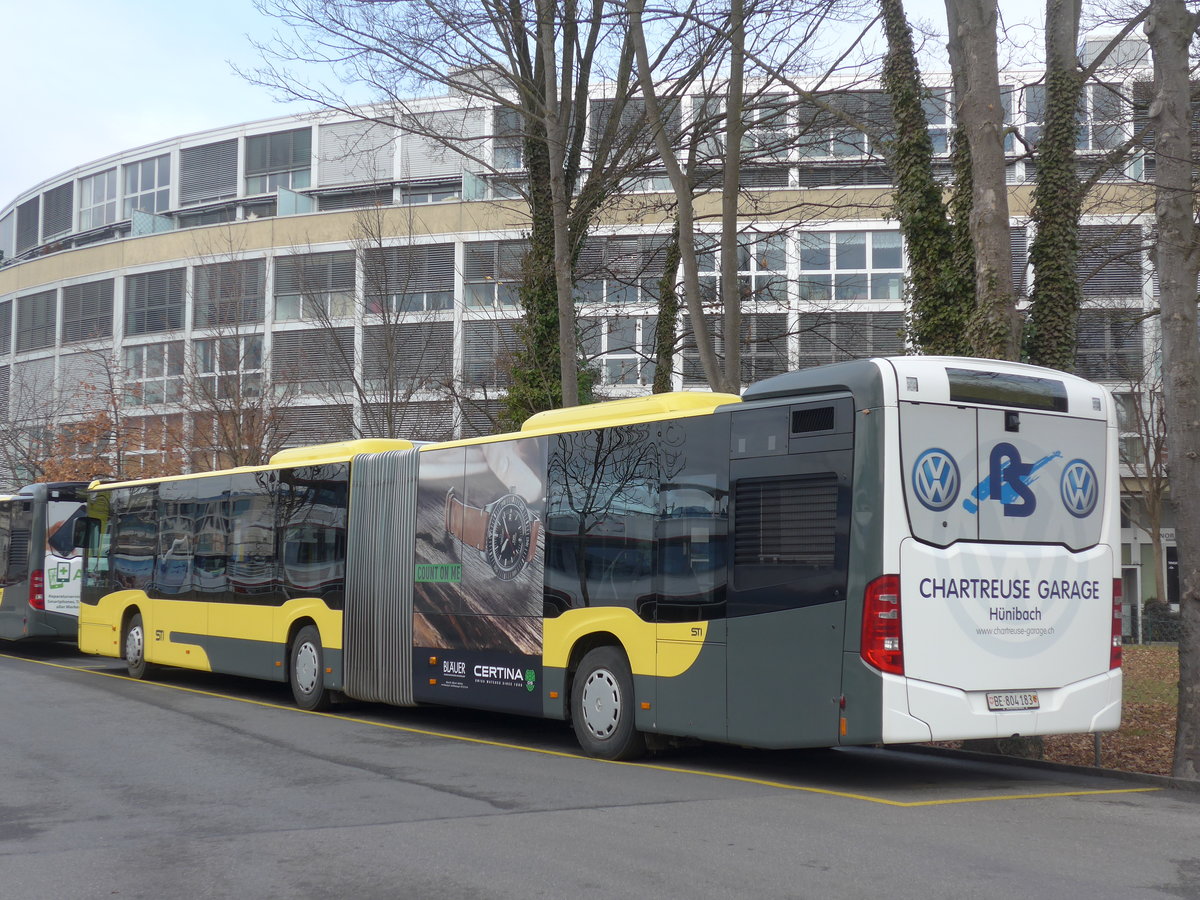 (200'422) - STI Thun - Nr. 183/BE 804'183 - Mercedes am 31. Dezember 2018 bei der Schifflndte Thun