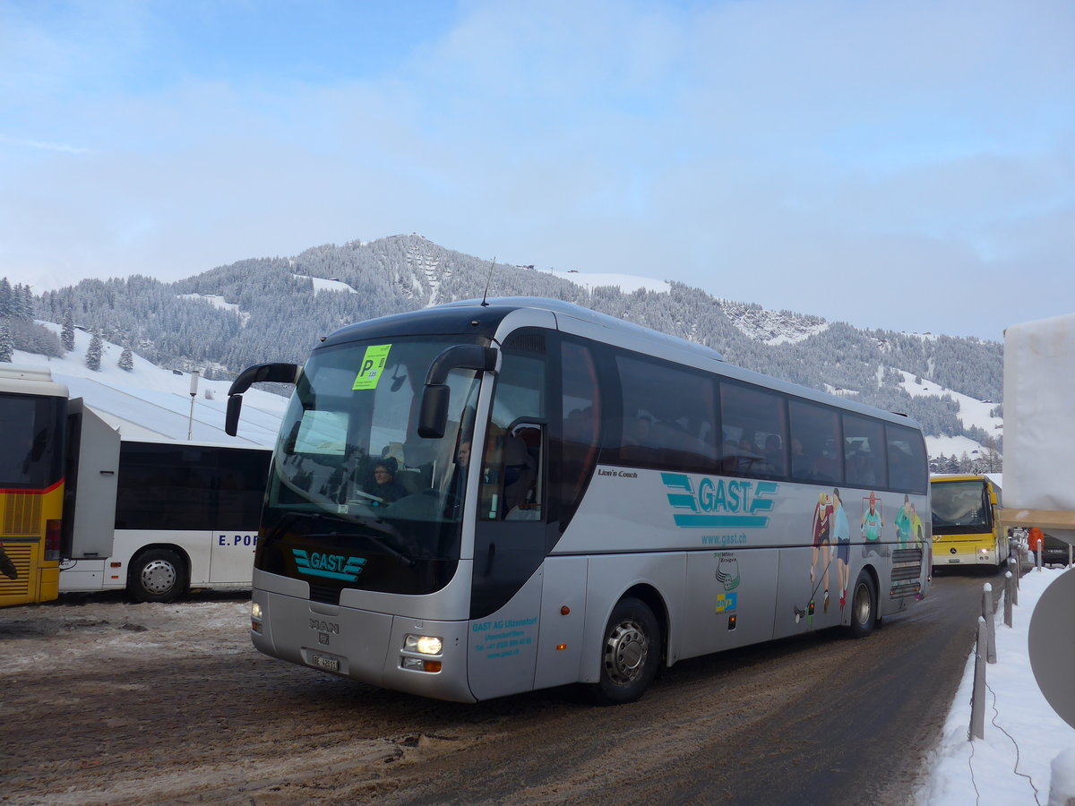 (200'806) - Gast, Utzenstorf - BE 42'011 - MAN am 12. Januar 2019 in Adelboden, Weltcup