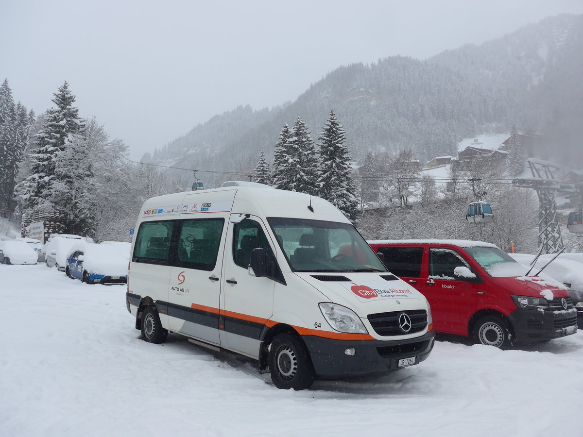 (201'123) - AAGU Altdorf - Nr. 64/UR 7264 - Mercedes am 13. Januar 2019 in Adelboden, ASB