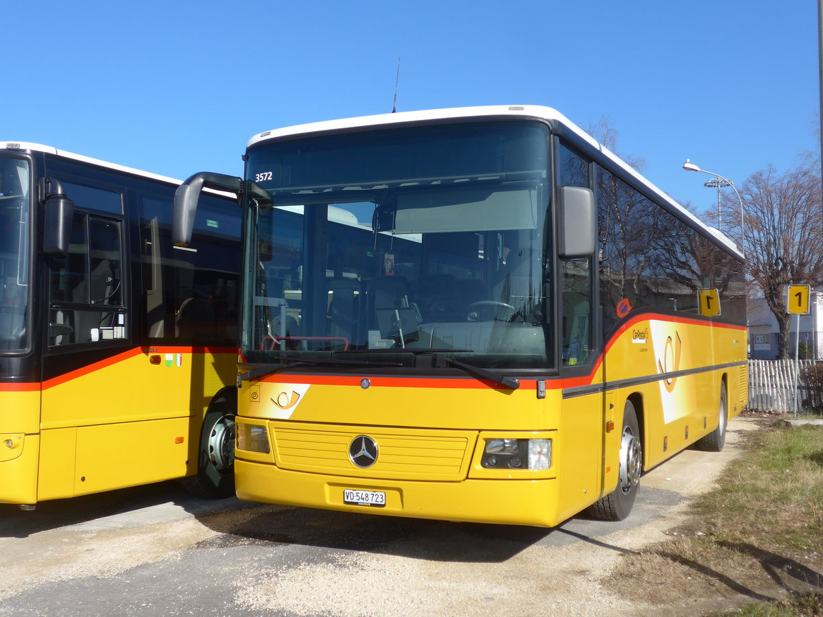 (201'605) - CarPostal Ouest - VD 548'723 - Mercedes am 16. Februar 2019 in Yverdon, Garage