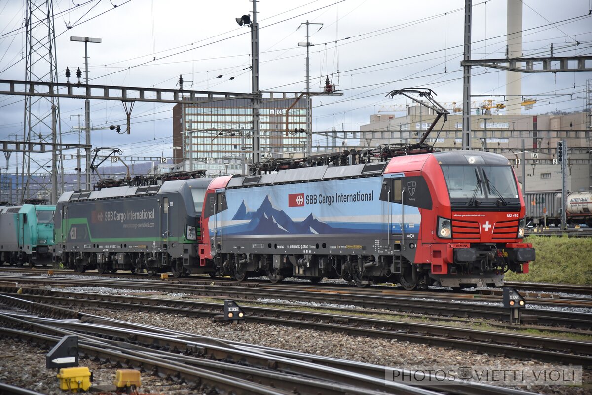 2019-01-08, SBB CFF FFS Cargo Triage de Ble
Locomotive lectrique Siemens Vectron 
Br 193 470 [Freiburg]