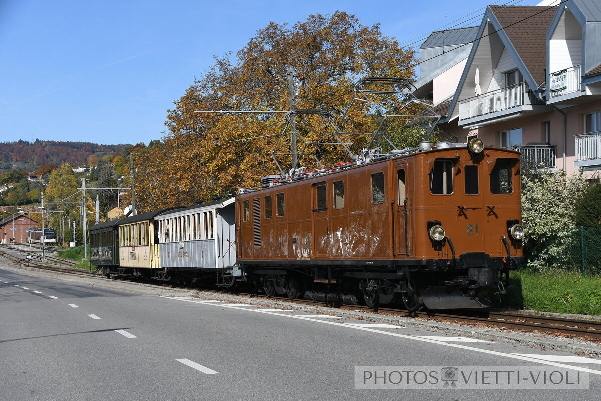 2020-10-24, BC Blonay Route des Oches.

Locomotives électriques Ge 4/4 81