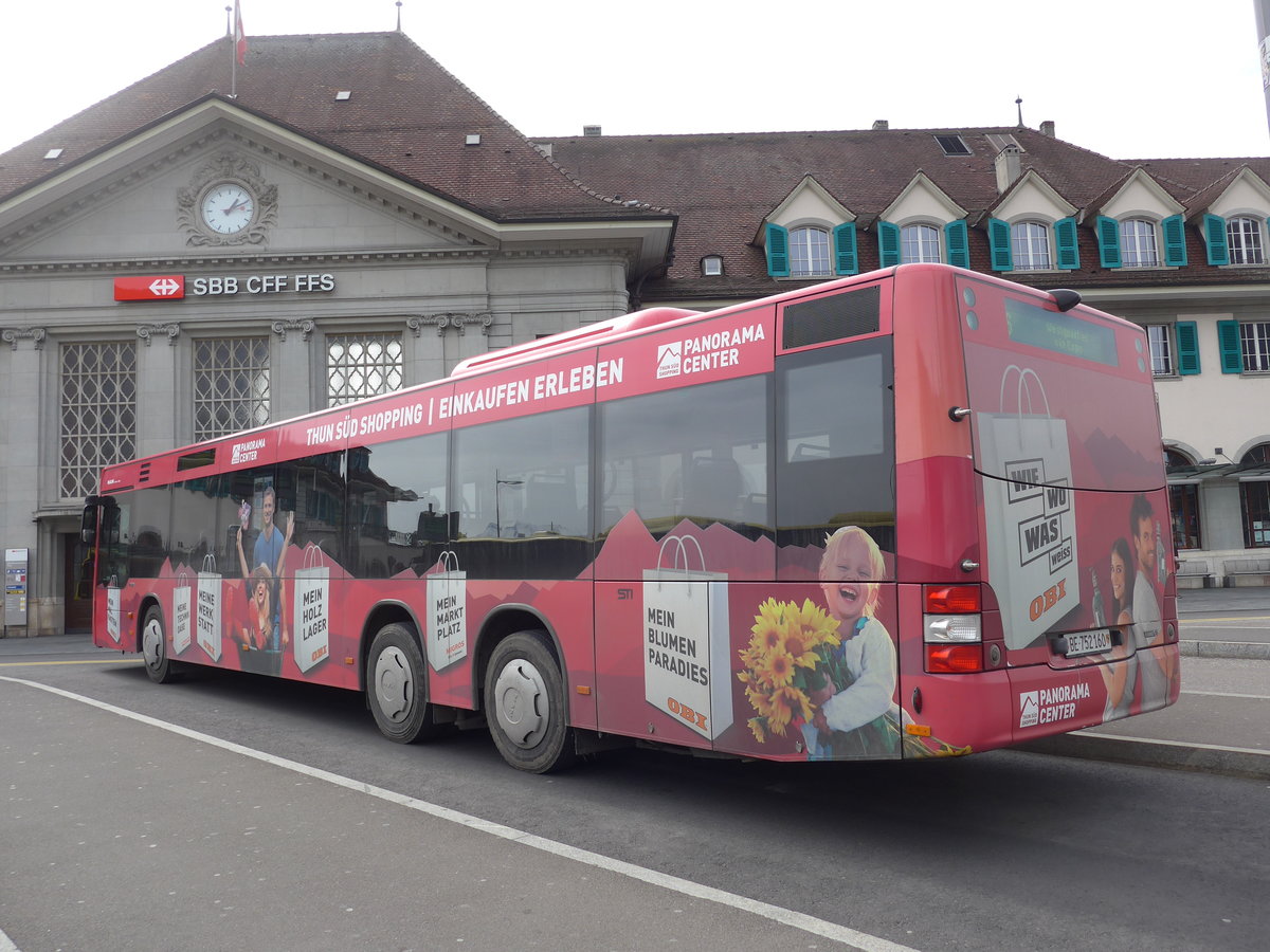 (202'373) - STI Thun - Nr. 160/BE 752'160 - MAN am 12. Mrz 2019 beim Bahnhof Thun