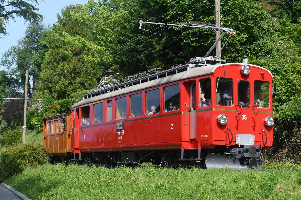 2025-06-09. BC Blonay Chemin de Bouricloz
Festival Suissse de la vapeur du 07 au 09 Mai 2025
Automotrices RhB  ABe 4/4 35

� la photo vous int�resse merci de me contacter
photos-vietti-violi@ik.me