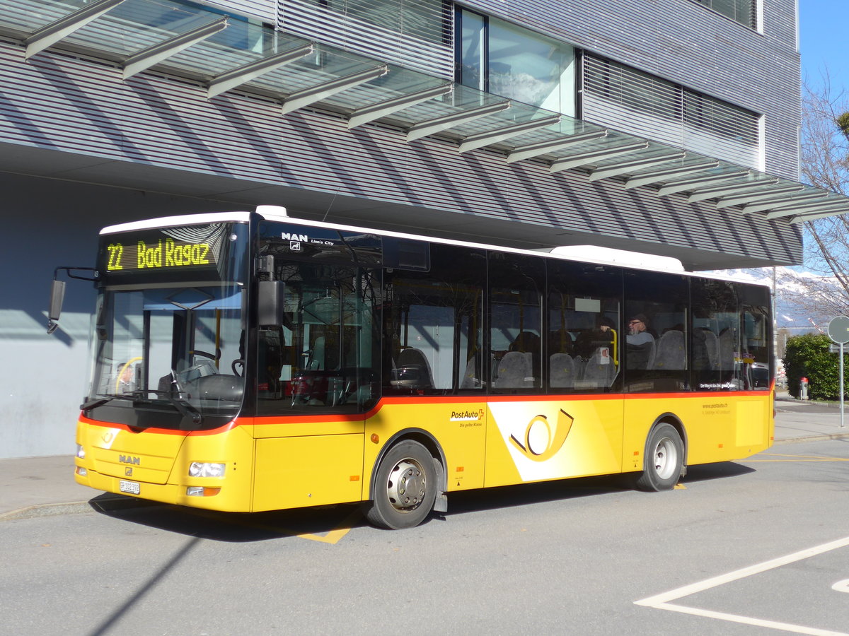 (202'604) - Gessinger, Bad Ragaz - GR 102'392 - MAN/Gppel am 20. Mrz 2019 beim Bahnhof Landquart