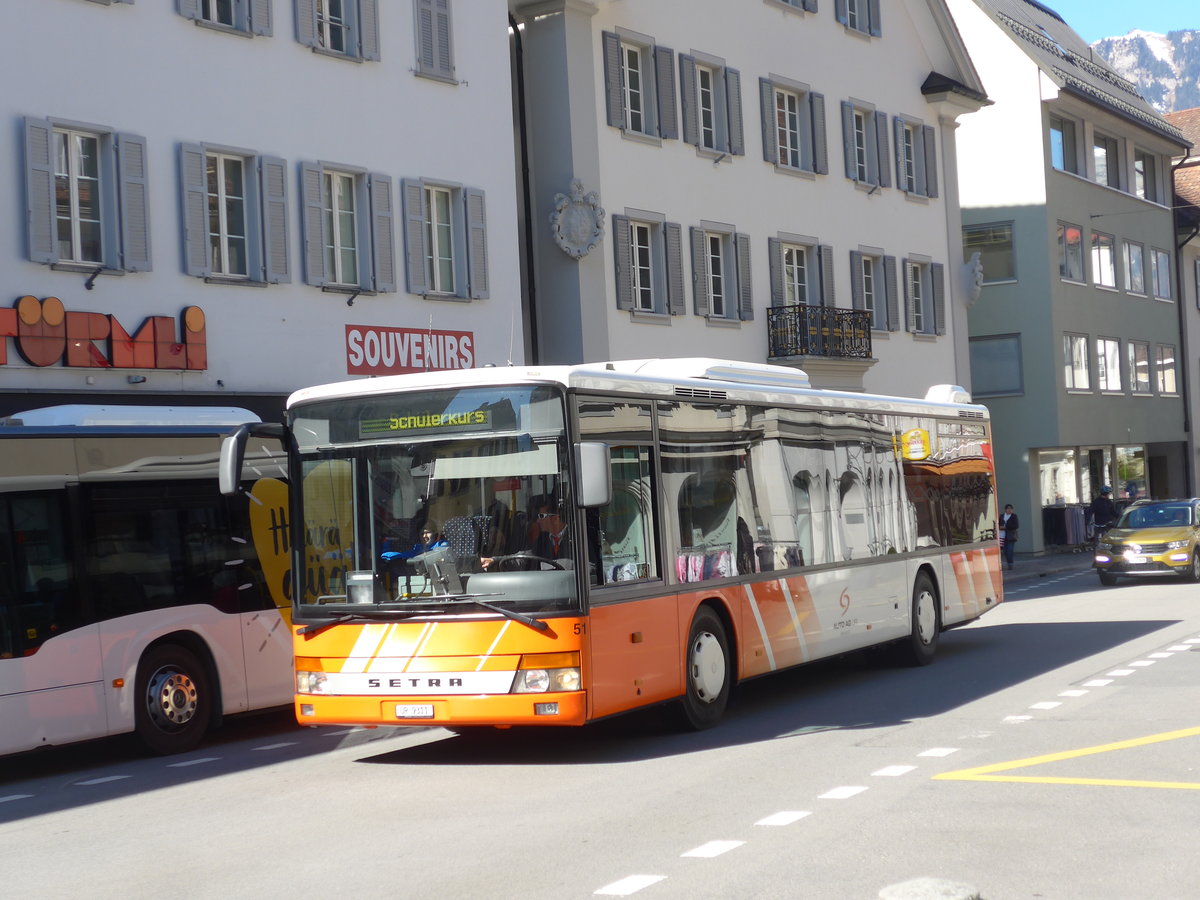 (202'813) - AAGU Altdorf - Nr. 51/UR 9311 - Setra am 22. Mrz 2019 in Altdorf, Telldenkmal