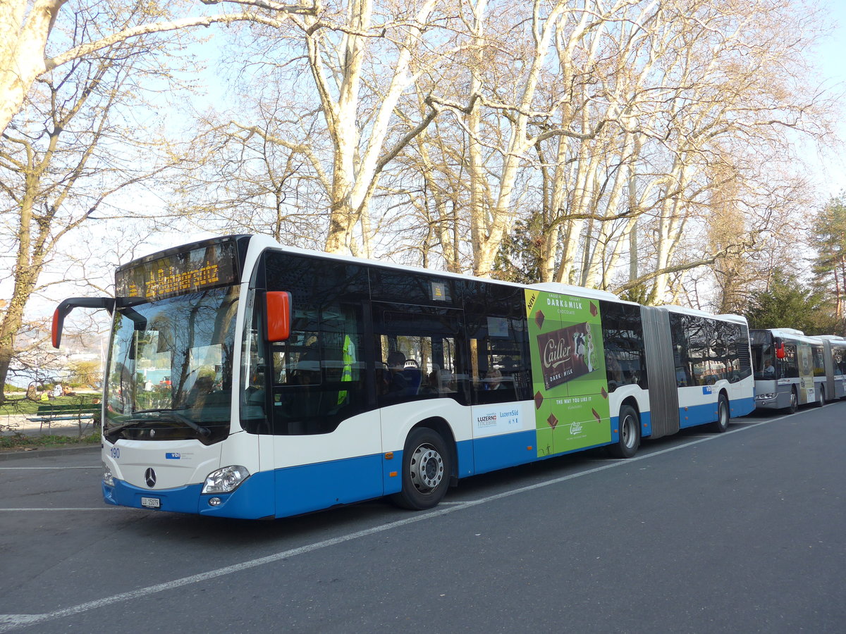 (203'402) - VBL Luzern - Nr. 190/LU 15'079 - Mercedes am 30. Mrz 2019 in Luzern, Inseli-P