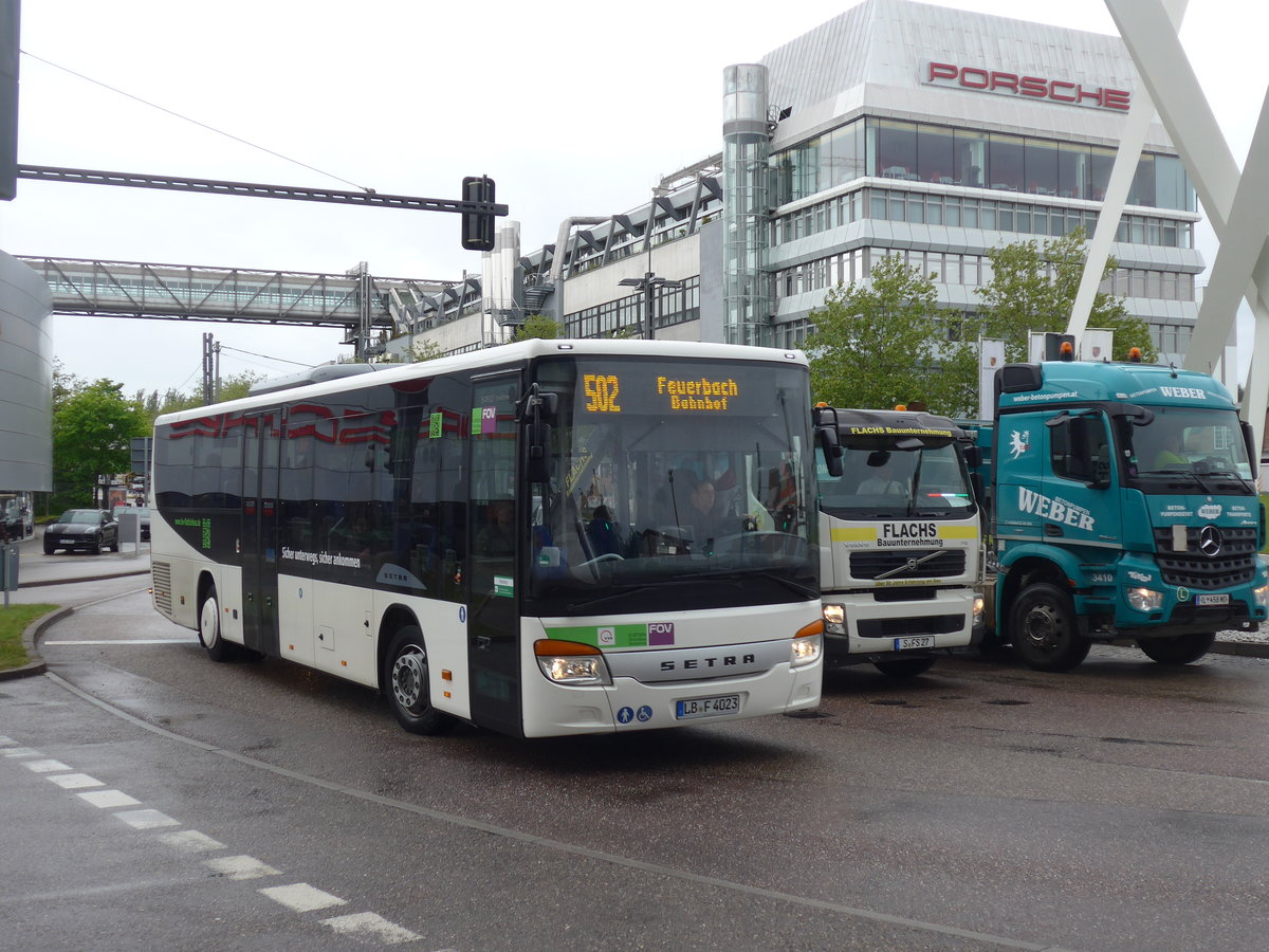 (204'657) - FOV Vaihingen - LB-F 4023 - Setra am 9. Mai 2019 in Zuffenhausen, Porsche