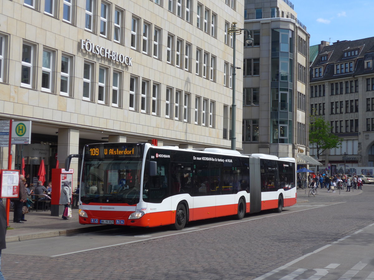 (204'953) - HHA Hamburg - Nr. 3829/HH-YB 3829 - Mercedes am 11. Mai 2019 in Hamburg, Rathausmarkt