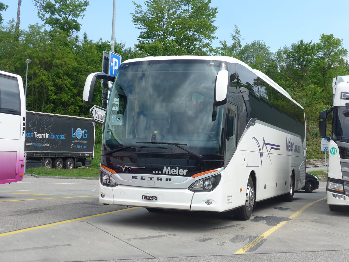 (205'355) - Aus Liechtenstein: Meier, Mauren - FL 3905 - Setra am 25. Mai 2019 in Ittigen, Raststtte Grauholz