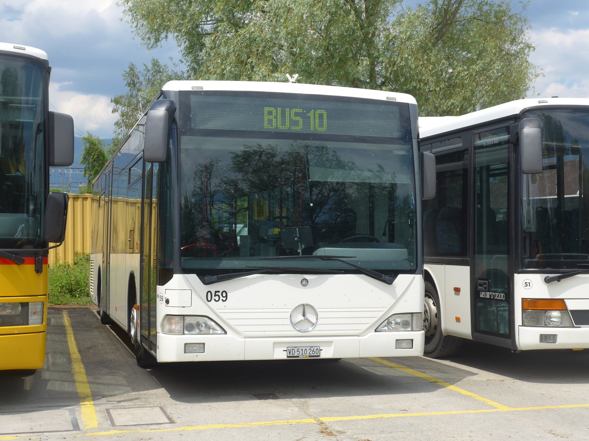 (205'412) - Interbus, Yverdon - Nr. 59/VD 510'260 - Mercedes (ex CarPostal Ouest; ex PostAuto Bern; ex P 25'380) am 25. Mai 2019 in Yverdon, Postgarage (Einsatz PostAuto)