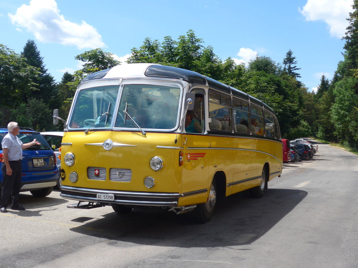 (207'489) - Zimmerli J., Oftringen - AG 57'298 - Berna/Tscher (ex Stutz, Oberlunkhofen; ex Leu, Schongau; ex Wicki, Bremgarten; ex P 22'054; ex P 20'704) am 7. Juli 2019 in Waldhusern, Kurhaus