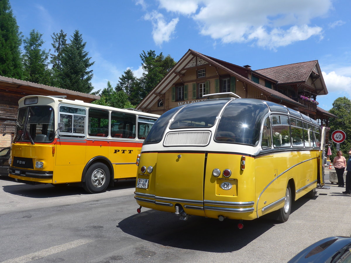 (207'491) - Zimmerli J., Oftringen - AG 57'298 - Berna/Tscher (ex Stutz, Oberlunkhofen; ex Leu, Schongau; ex Wicki, Bremgarten; ex P 22'054) am 7. Juli 2019 in Waldhusern, Kurhaus