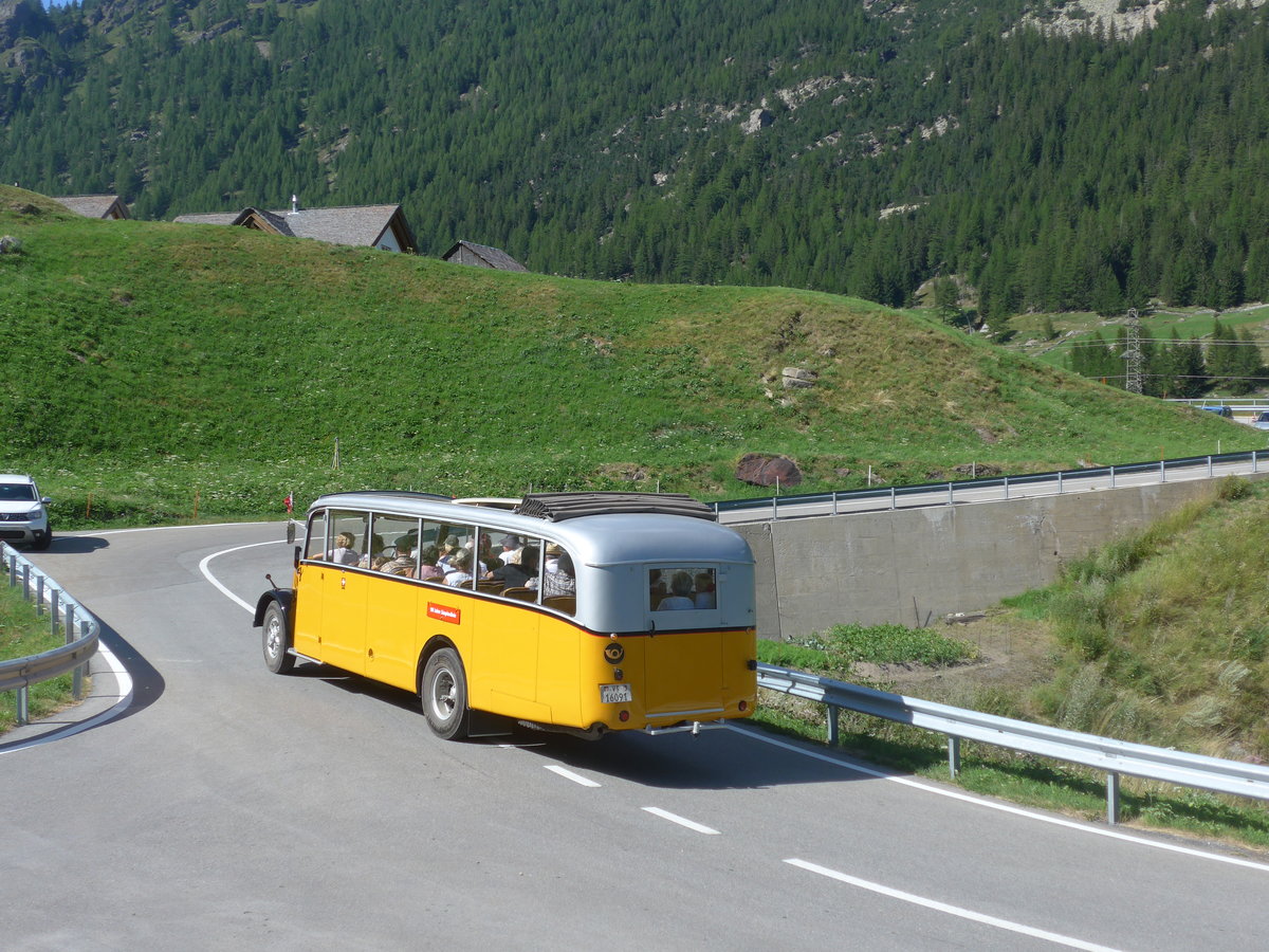 (208'370) - Bonnard, Ayer - VS 16'091 - Saurer/Hess (ex APN Genve; ex Baumgartner, Grenchen; ex P 23'009; ex P 2031) am 3. August 2019 bei Simplon Dorf