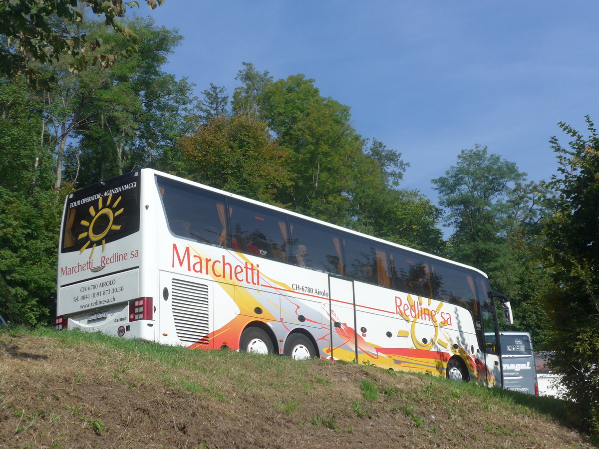 (209'566) - Marchetti, Airolo - TI 60'772 - Van Hool am 14. September 2019 in Neuhausen, Rheinfall