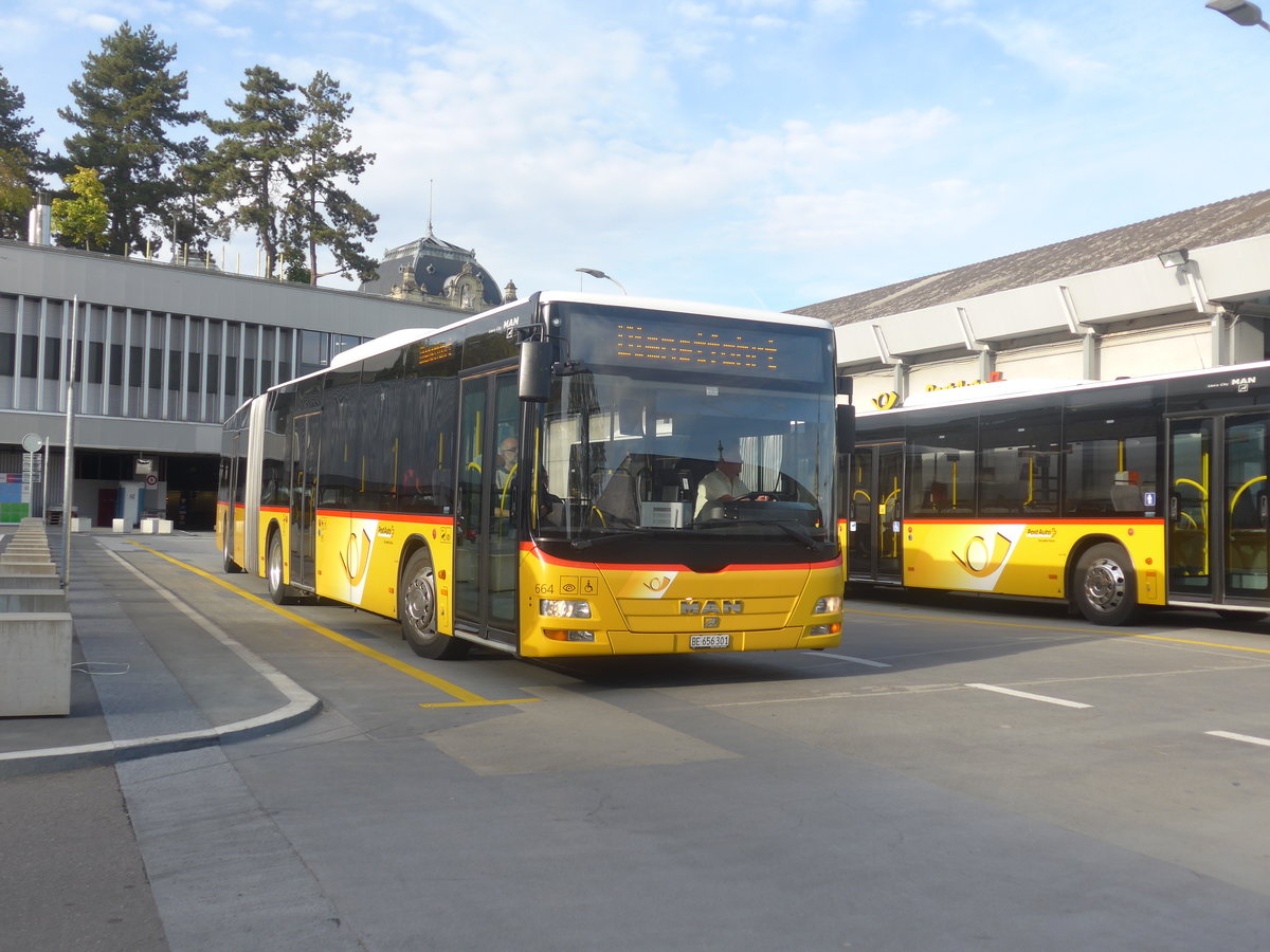 (210'292) - PostAuto Bern - Nr. 664/BE 656'301 - MAN am 12. Oktober 2019 in Bern, Postautostation