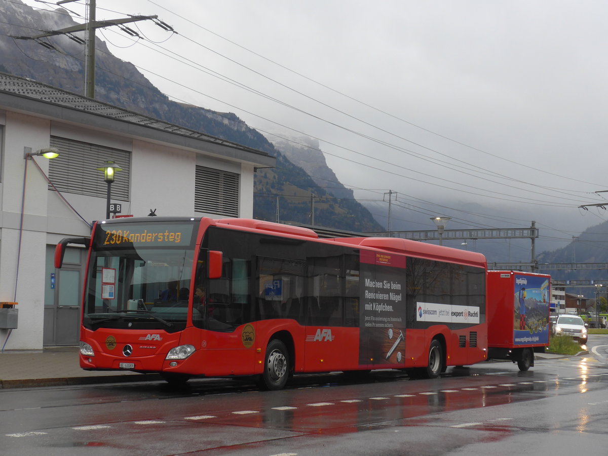 (210'739) - AFA Adelboden - Nr. 28/BE 43'089 - Mercedes am 3. November 2019 beim Bahnhof Frutigen