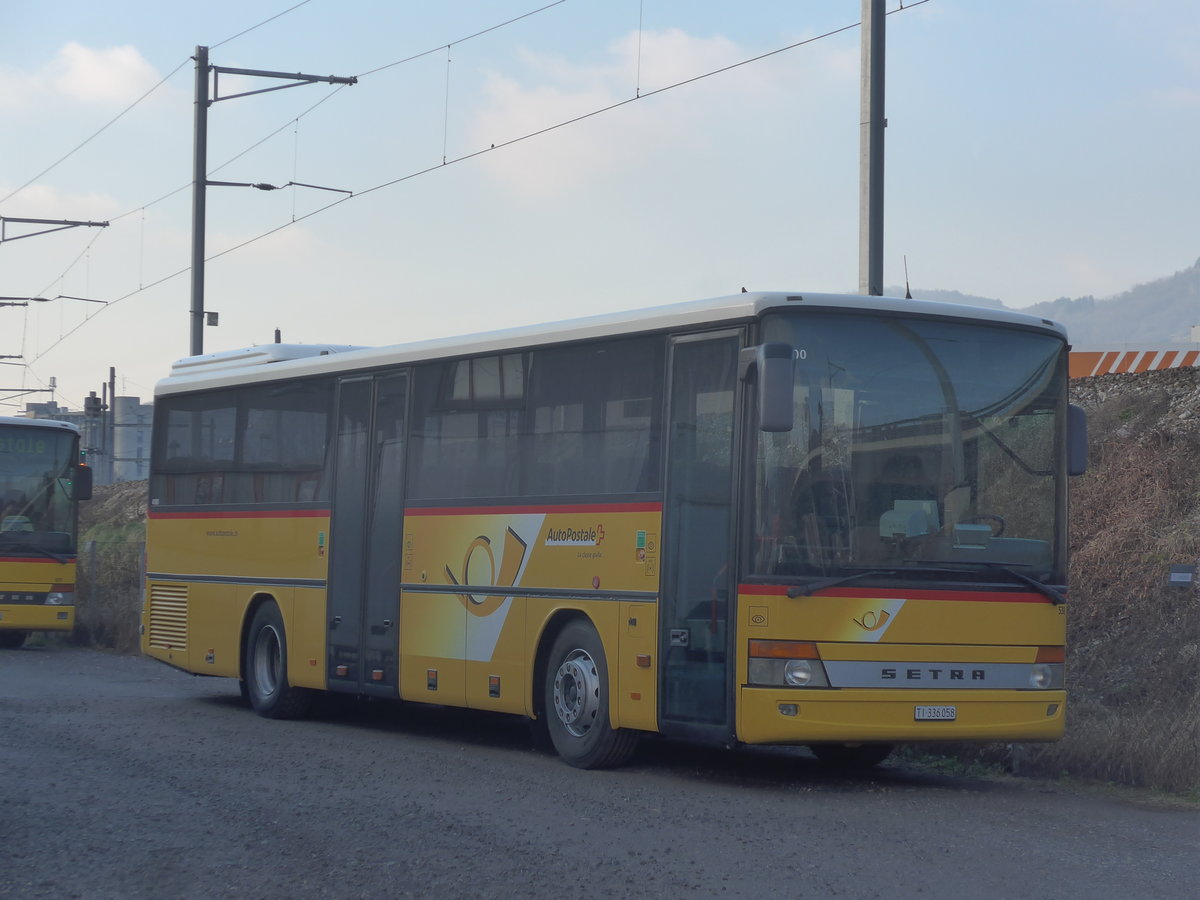 (213'858) - Autopostale, Muggio - Nr. 538/TI 336'058 - Setra (ex AutoPostale Ticino Nr. 538; ex Marchetti, Airolo Nr. 1) am 18. Januar 2020 in Balerna, Garage