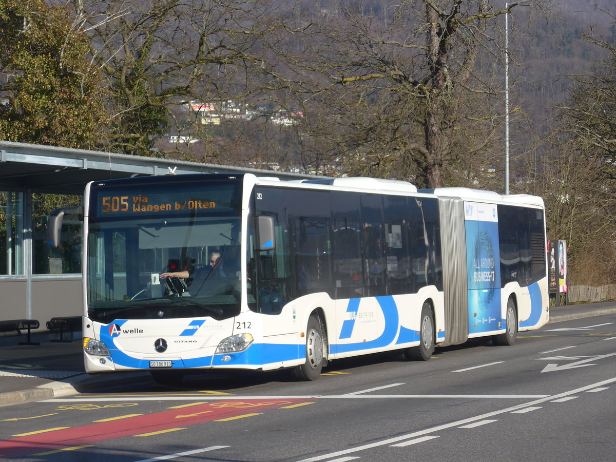 (214'564) - BOGG Wangen b.O. - Nr. 212/SO 186'910 - Mercedes am 20. Februar 2020 beim Bahnhof Olten