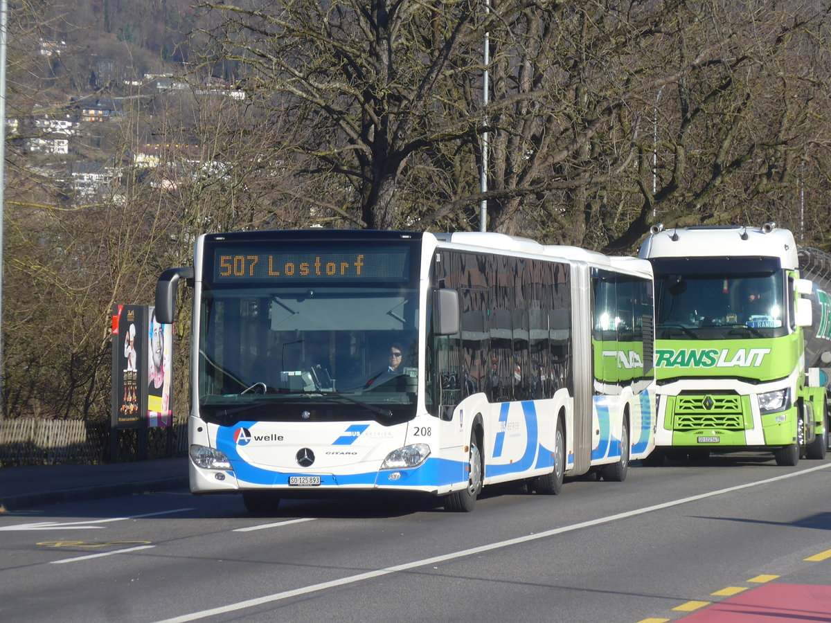 (214'565) - BOGG Wangen b.O. - Nr. 208/SO 125'893 - Mercedes am 20. Februar 2020 beim Bahnhof Olten