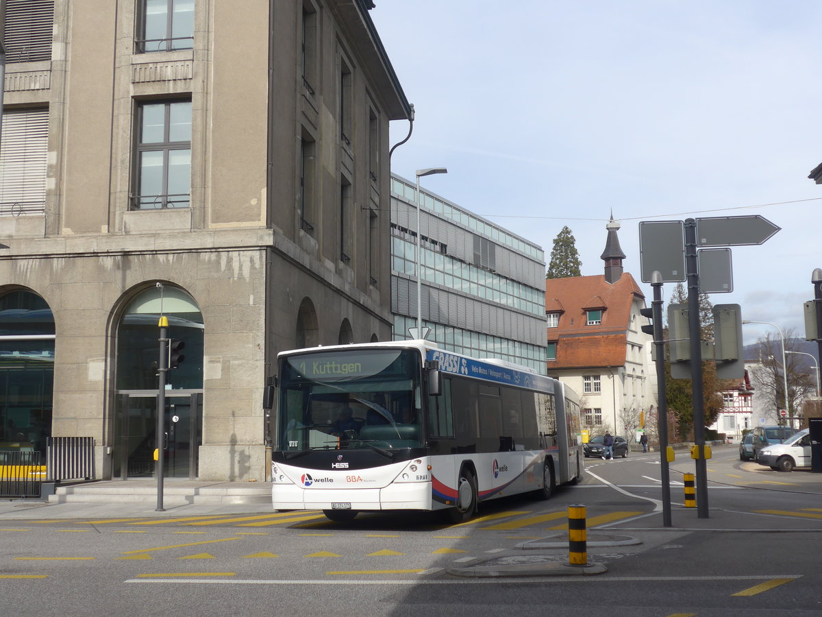 (214'614) - BBA Aarau - Nr. 171/AG 374'171 - Scania/Hess am 20. Februar 2020 beim Bahnhof Aarau