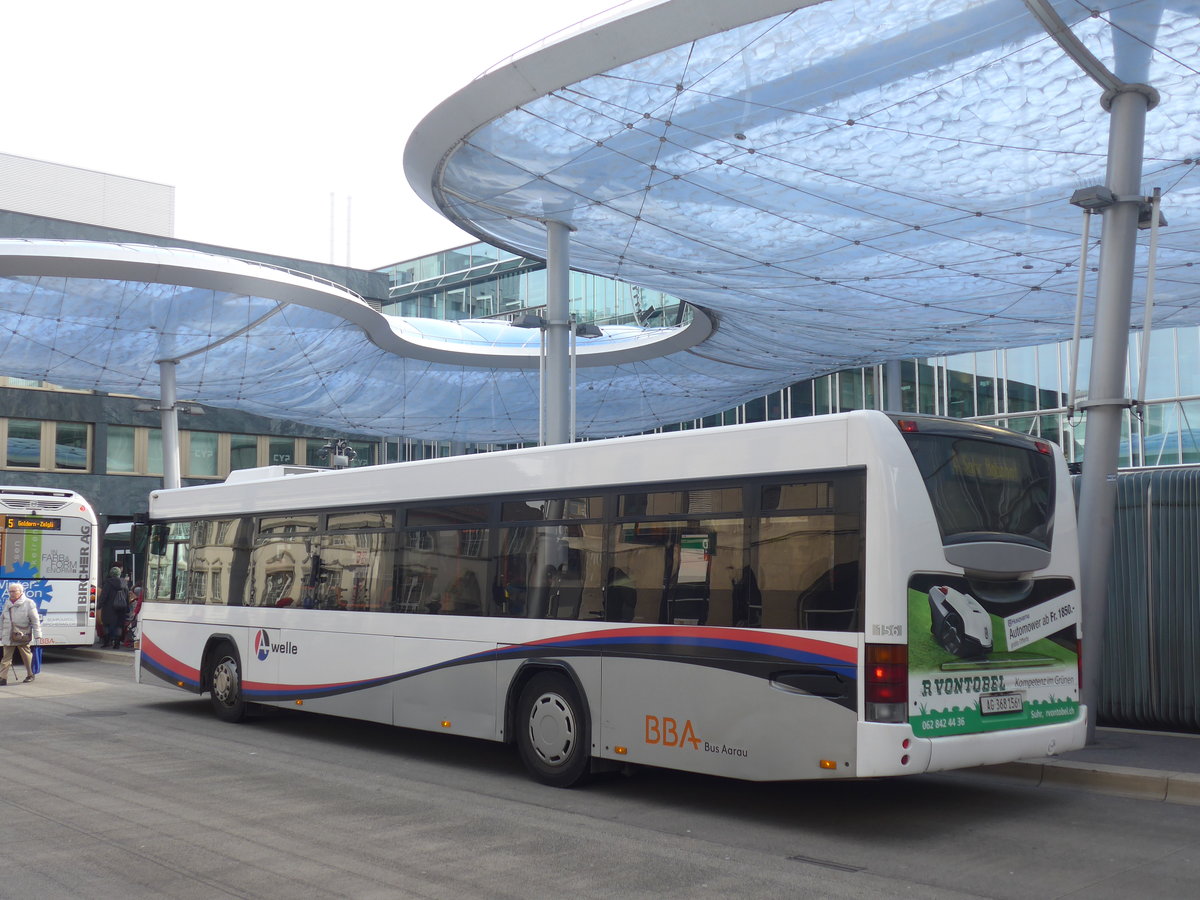 (214'617) - BBA Aarau - Nr. 156/AG 368'156 - Scania/Hess am 20. Februar 2020 beim Bahnhof Aarau