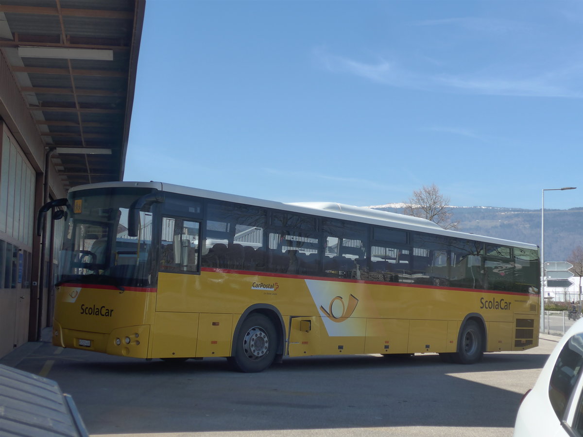 (215'223) - CarPostal Ouest - VD 529'496 - Temsa (ex TMR Martigny Nr. 134) am 15. Mrz 2020 in Yverdon, Garage