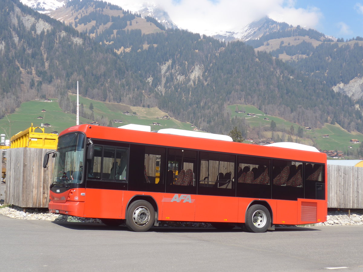 (215'516) - AFA Adelboden - Nr. 59/BE 645'415 - Scania/Hess am 25. Mrz 2020 in Frutigen, Garage