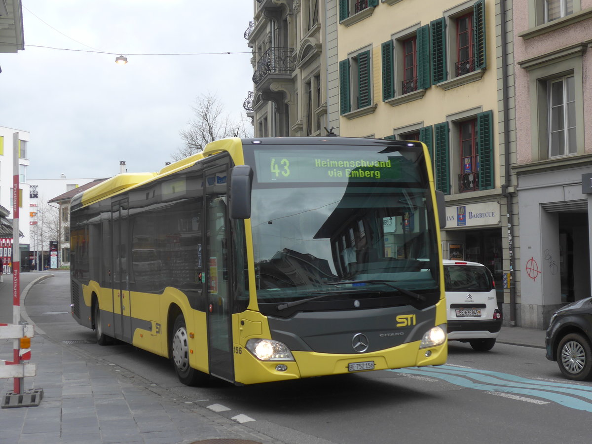 (215'701) - STI Thun - Nr. 156/BE 752'156 - Mercedes am 30. Mrz 2020 in Thun, Blliz