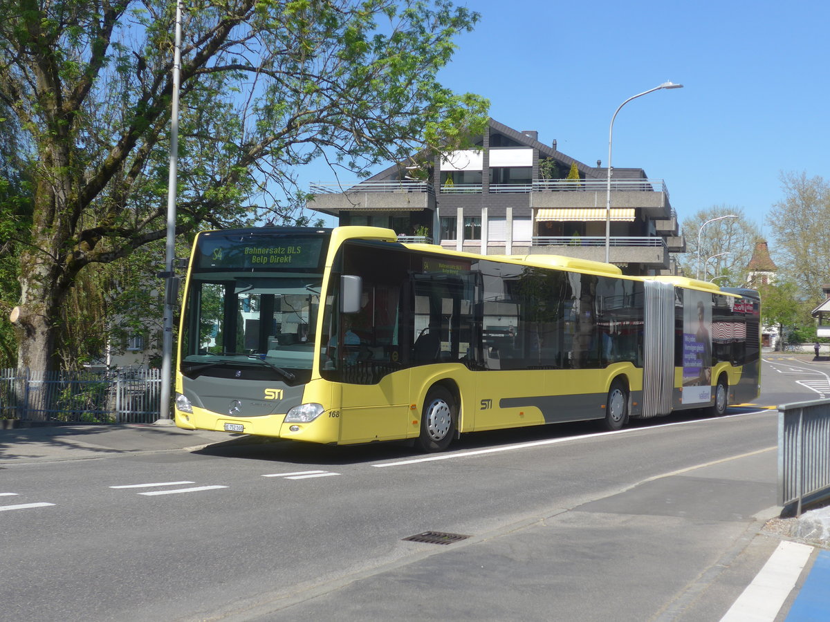 (216'387) - STI Thun - Nr. 168/BE 752'168 - Mercedes am 22. April 2020 in Belp, Bahnhofstrasse