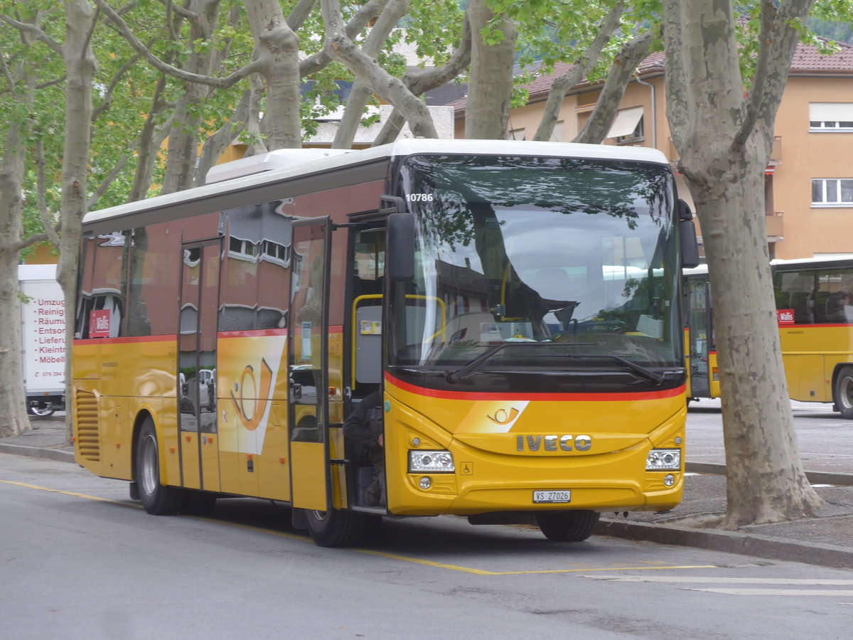 (216'579) - Autotour, Visp - VS 27'026 - Iveco am 28. April 2020 in Brig, Postgarage