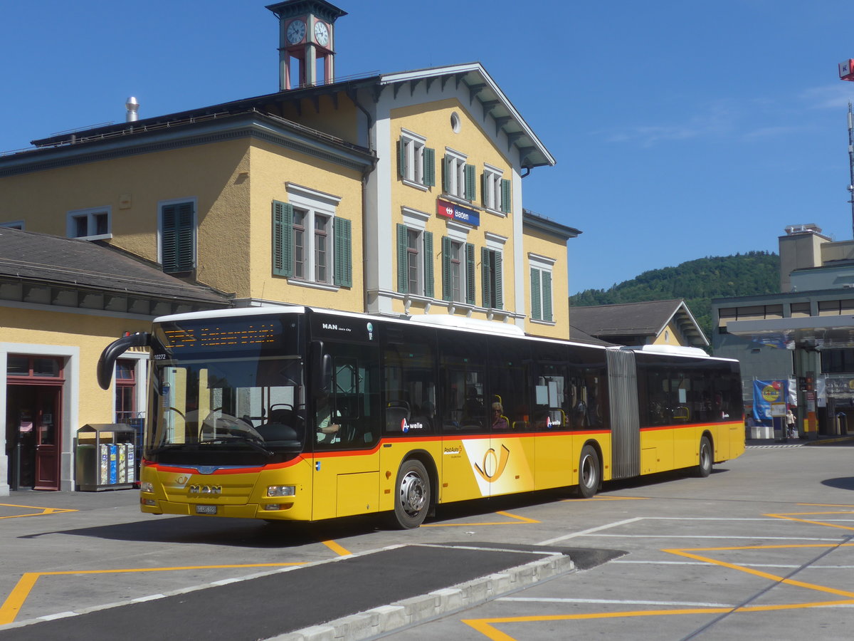 (217'373) - PostAuto Nordschweiz - AG 485'320 - MAN am 30. Mai 2020 beim Bahnhof Baden