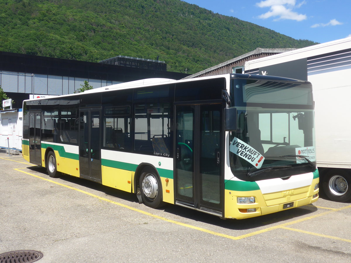 (217'517) - transN, La Chaux-de-Fonds - Nr. 207 - MAN (ex TN Neuchtel Nr. 207) am 31. Mai 2020 in Biel, Rattinbus