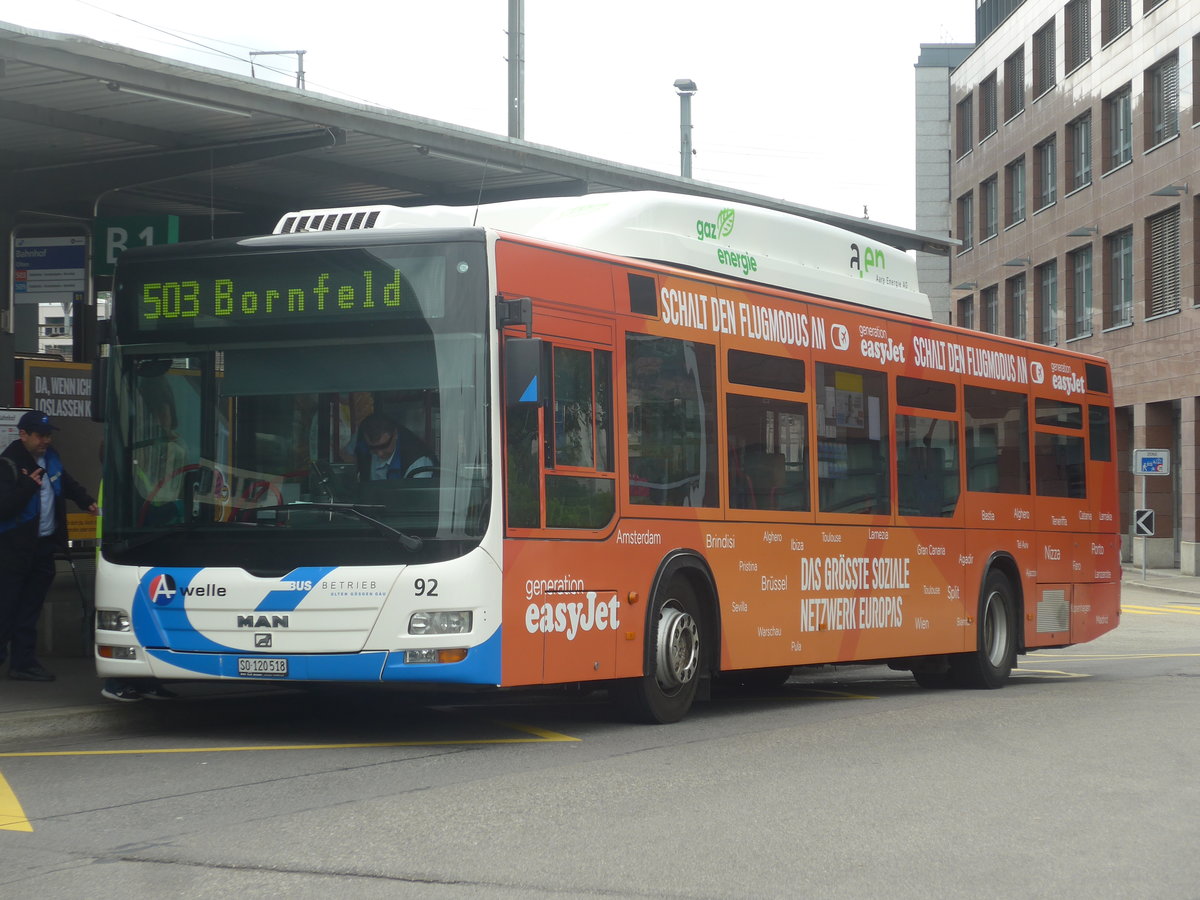 (217'692) - BOGG Wangen b.O. - Nr. 92/SO 120'518 - MAN am 8. Juni 2020 beim Bahnhof Olten