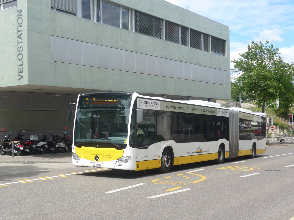 (217'765) - VBSH Schaffhausen - Nr. 12/SH 38'012 - Mercedes am 8. Juni 2020 beim Bahnhof Schaffhausen
