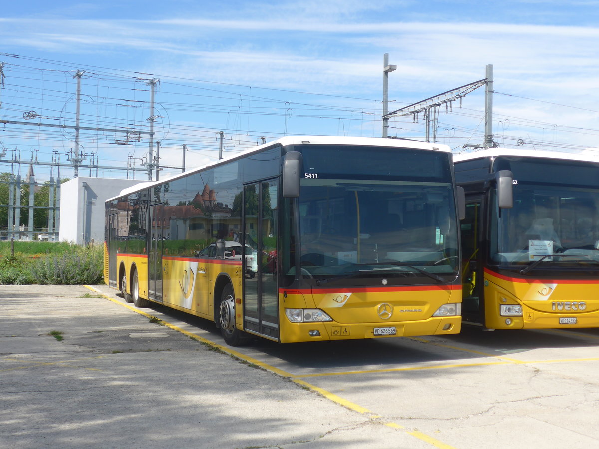 (217'824) - CarPostal Ouest - VD 626'569 - Mercedes (ex JU 6480; ex Nr. 71; ex Stucki, Porrentruy Nr. 10) am 13. Juni 2020 in Yverdon, Garage