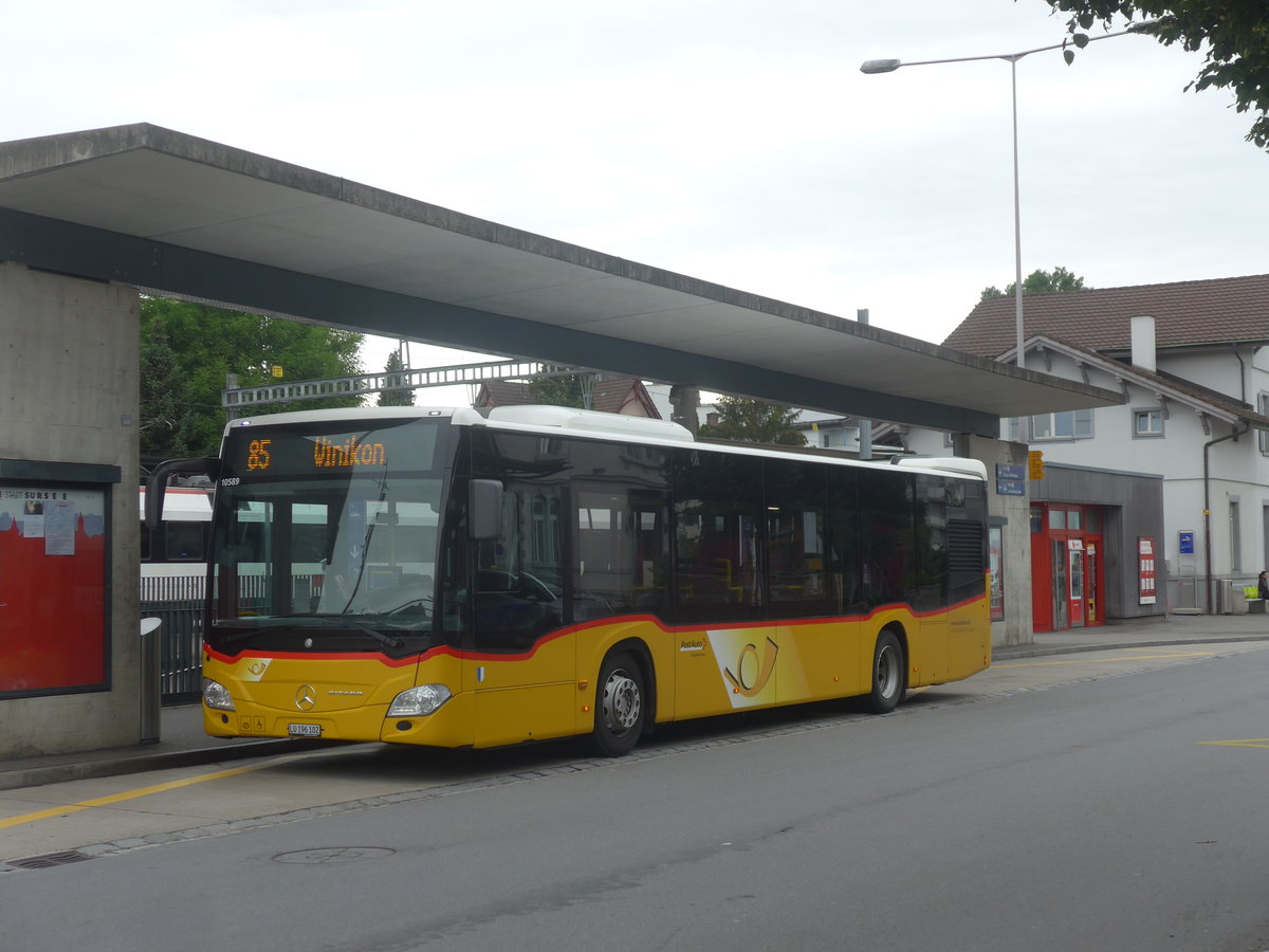 (218'023) - Hfliger, Sursee - Nr. 29/LU 196'102 - Mercedes am 14. Juni 2020 beim Bahnhof Sursee