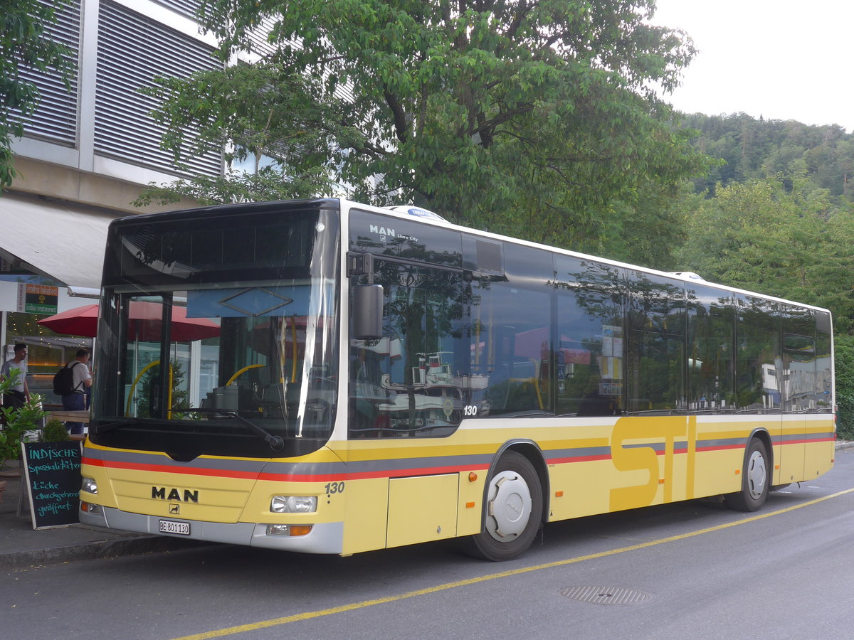 (218'603) - STI Thun - Nr. 130/BE 801'130 - MAN am 6. Juli 2020 bei der Schifflndte Thun