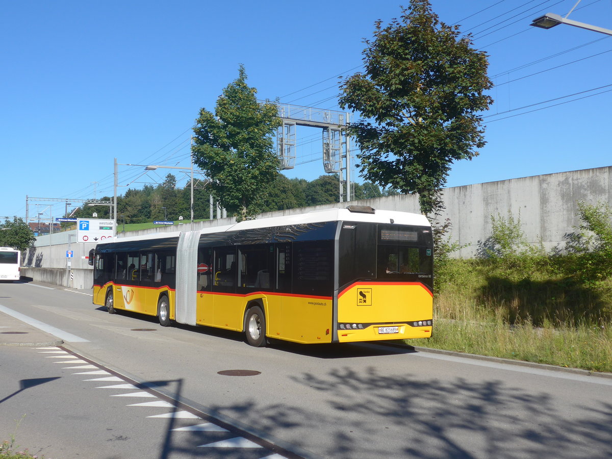 (218'704) - PostAuto Bern - Nr. 685/BE 823'685 - Solaris am 12. Juli 2020 beim Bahnhof Bern Brnnen Westside