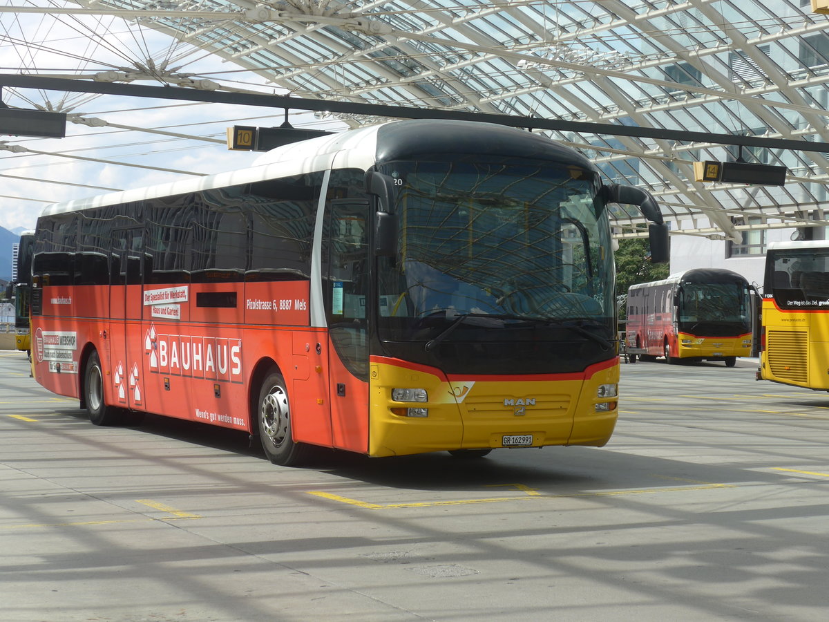 (219'796) - PostAuto Graubnden - GR 162'991 - MAN am 16. August 2020 in Chur, Postautostation